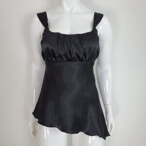 Vintage Y2K Self Esteem Black Asymmetrical Tank Top